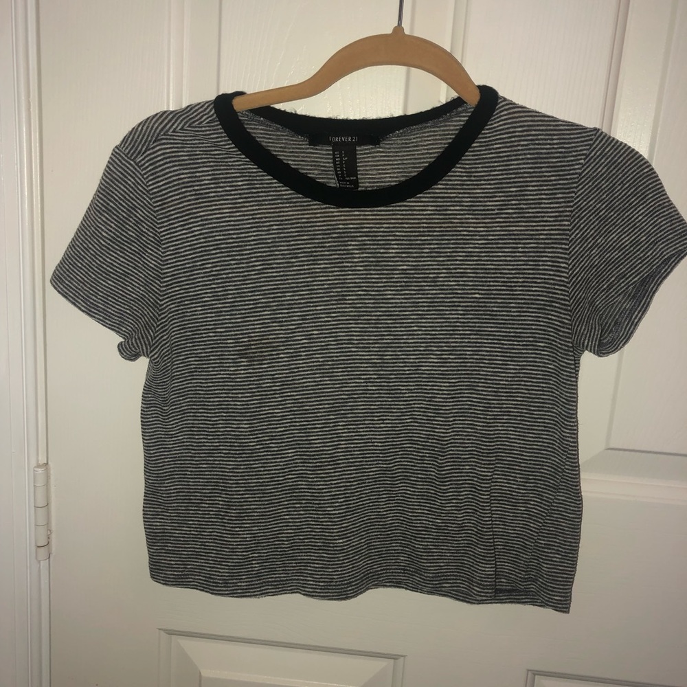 Forever 21 striped crop top
